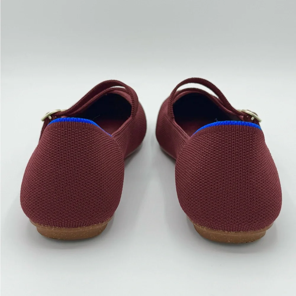 Rothy’s Double Buckle Mary Jane Flats “Cabernet” size 7 Like-New - Picture 9 of 13